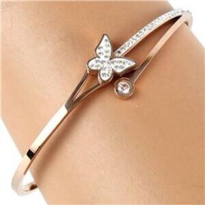 STAINLESS STEEL BUTTERFLY BANGLE